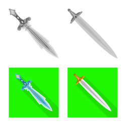 isolated object game and armor symbol set vector image