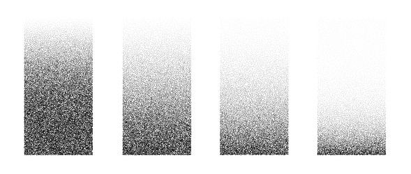 set of fading rectangular gradients black dotted vector image