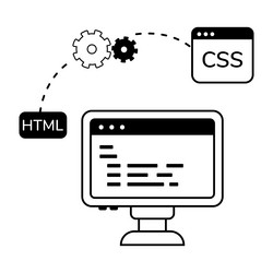 software programming vector image