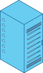 storage database tower vector image