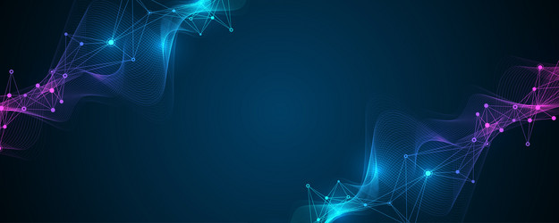 abstract tech network connection dots digital vector image
