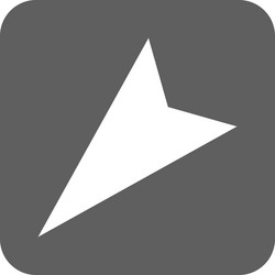 Arrowhead down flat squared icon Royalty Free Vector Image