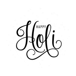 Holi Lettering Text - Festive Celebration Vector Image