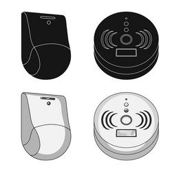 isolated object of cctv and camera icon set vector image