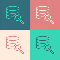 pop art line server data web hosting icon vector image