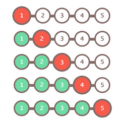 progress bar set loading status web vector image