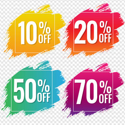 sale banner with color text blobs vector image
