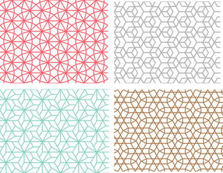 Seamless pattern in mesh style hexagon concept vector