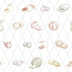 Seamless pattern with fruits vector