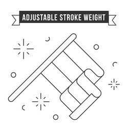 simple flat design linear minimalistic icon vector image