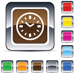 time square button vector image