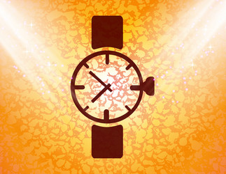watchclock flat modern web button and space vector image