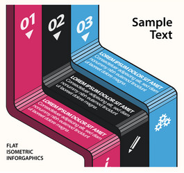 isometric flat design infographics vector