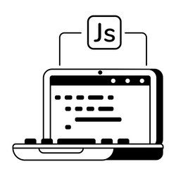 js programming vector image