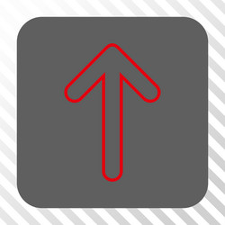 rounded arrow up square button vector image
