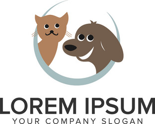 Animal Pet Logo Template - Cat & Dog Vector Image