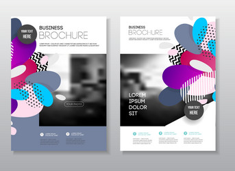 Annual report brochure with text a4 size c vector
