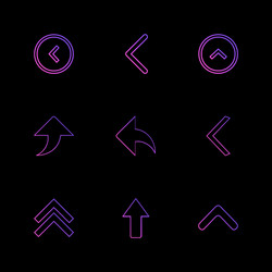 Arrows directions pointer arrow user vector