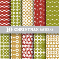 seamless patterns set vector image