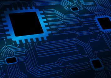 circuit technology background with hi-tech digital vector image