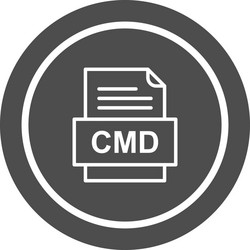 cmd file document icon vector image
