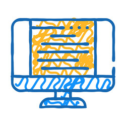 document of operating system icon doodle vector image