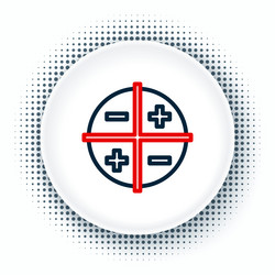 Line xyz coordinate system icon isolated on white vector