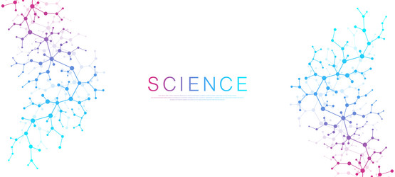 molecular abstract structure and genetic vector image