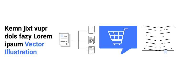 online shopping and documentation concept vector image