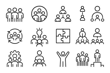 various representing teamwork Vector Image