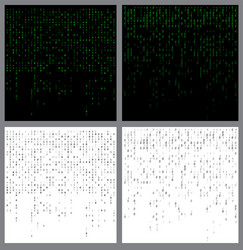 binary code falling programming fading patterns vector