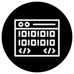 coding icon design vector image