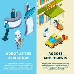 concept with various robots vector image