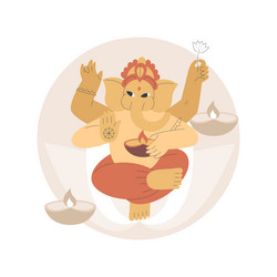 Hinduism abstract concept Royalty Free Vector Image