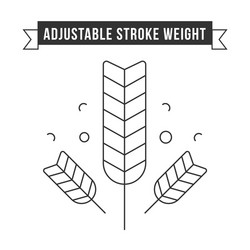 simple flat design linear minimalistic icon vector image