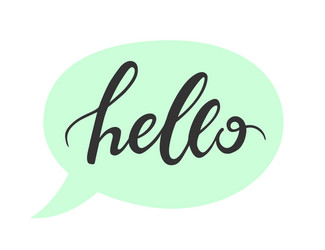 speech bubble with hello quote vector image