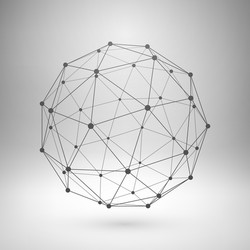 Wireframe mesh polygonal sphere Royalty Free Vector Image