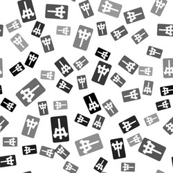 black mahjong pieces icon isolated seamless vector