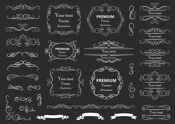 Calligraphic design elements vector