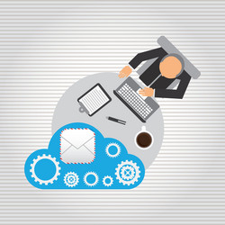 cloud computing design vector image