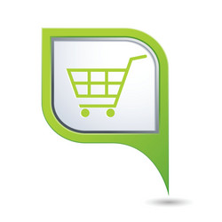 Shopping Cart on Map Pointer vector