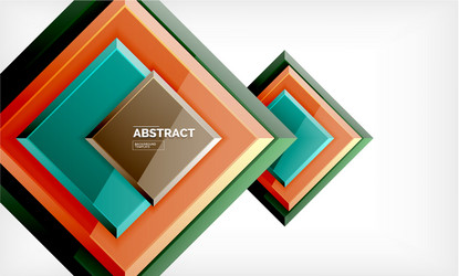 square abstract background glossy geometric vector image