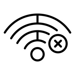 wifi connect icon outline computer online vector image