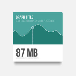 flat user interface ui of graph vector image