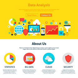 Data analysis web design vector