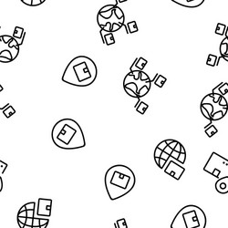 Export global logistic seamless pattern vector