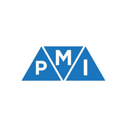 Mpi abstract initial logo design on white vector