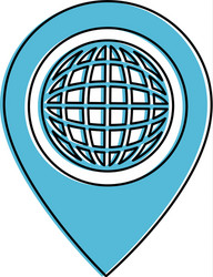 planet with pointer location vector image
