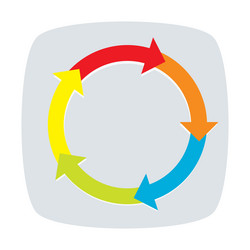 circular arrow pointer shape element vector image