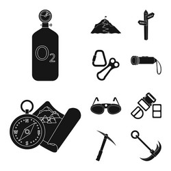 isolated object of mountaineering and peak symbol vector image